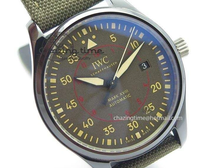 MIROTIME 0208 SunProtective MARK XVII IW324702 Real Ceramic MK Best Edition Green Dial On Green Nylon Strap A 7288